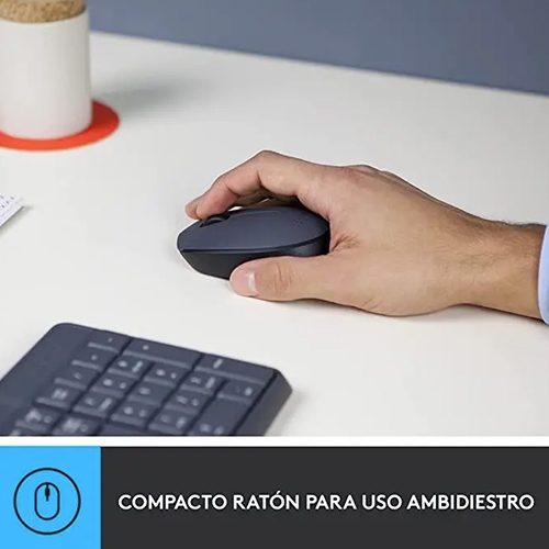 Combo Logitech MK235 Inalámbrico de Teclado y Mouse con Pad Numérico QWERTY Negro
