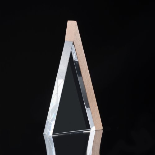 Trofeo Galvano de Madera y Cristal 