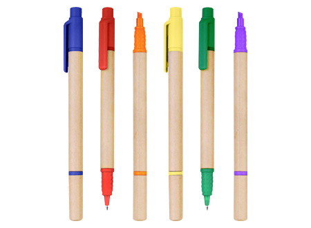 Bolígrafo Ecológico con Destacador