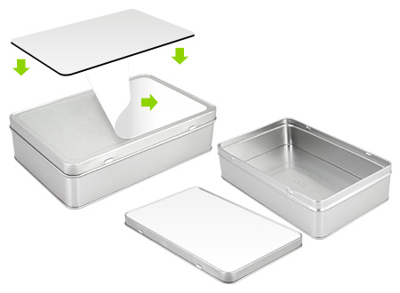 Caja Metálica Rectangular Sublimación