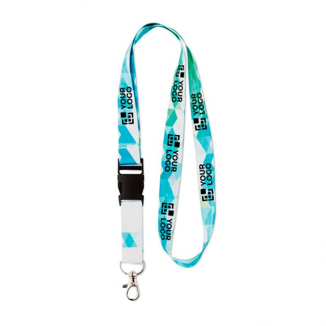 Lanyard Sublimado Gancho + Mosquetón 2,5 cm