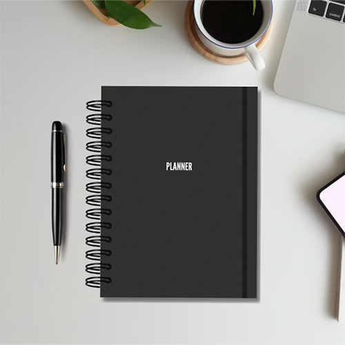 Planner Agenda Sin Fechas WLG Bold Negro 150 Páginas