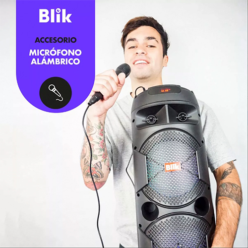 Parlante Blik Screamer3 portátil con bluetooth negra