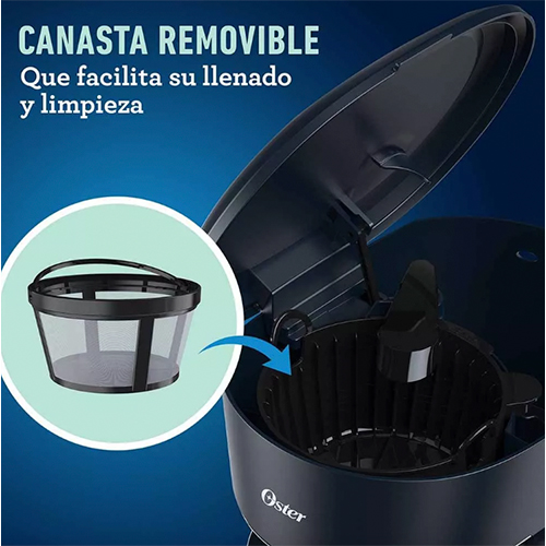 Cafetera Programable Oster® De 12 Tazas Negra Con Auto Apaga Color Negro