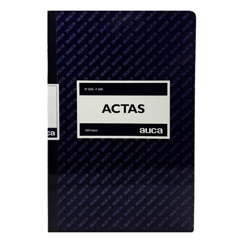 Libro De Actas Auca 100 Hojas Lineal Foliado