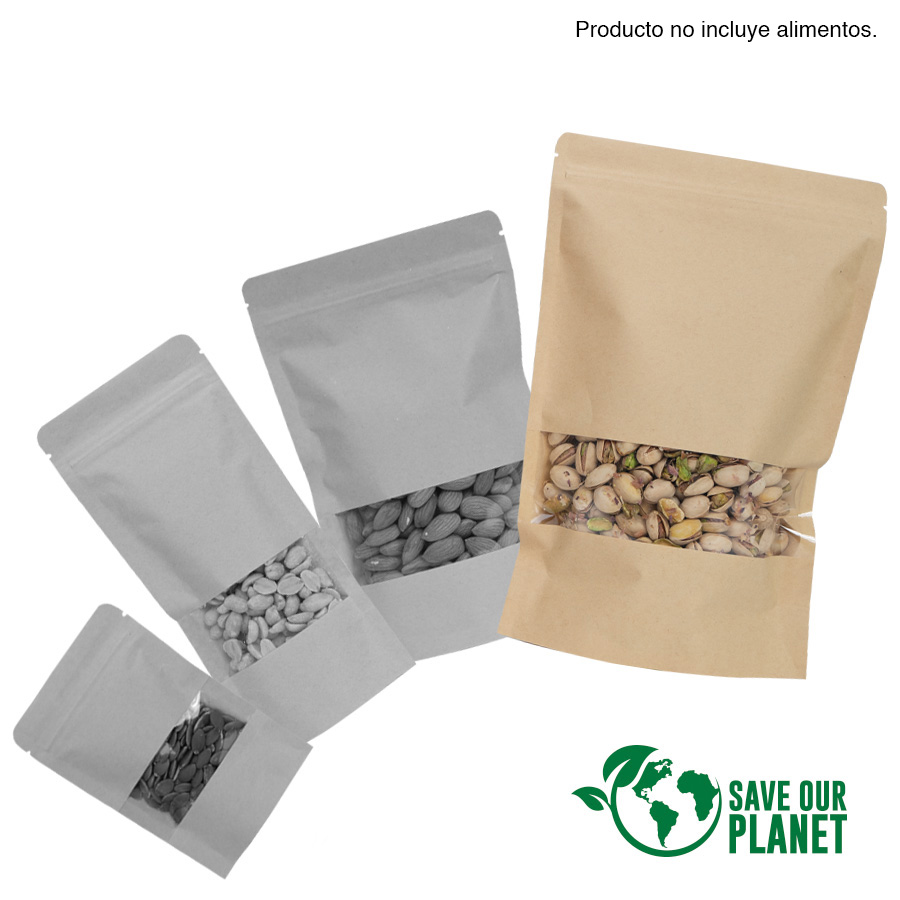 Bolsa doypack 1500ml de papel kraft, para Alimentos