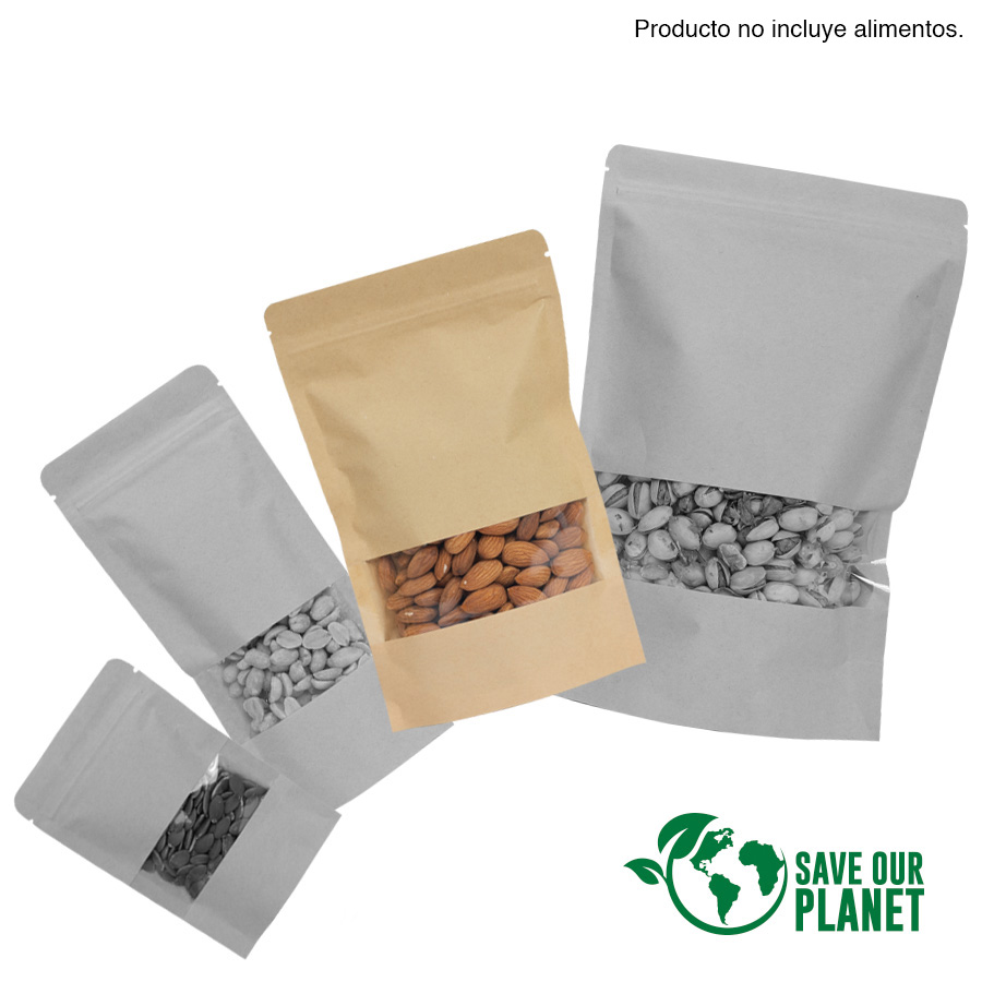 Bolsa doypack 700ml de papel kraft, para Alimentos