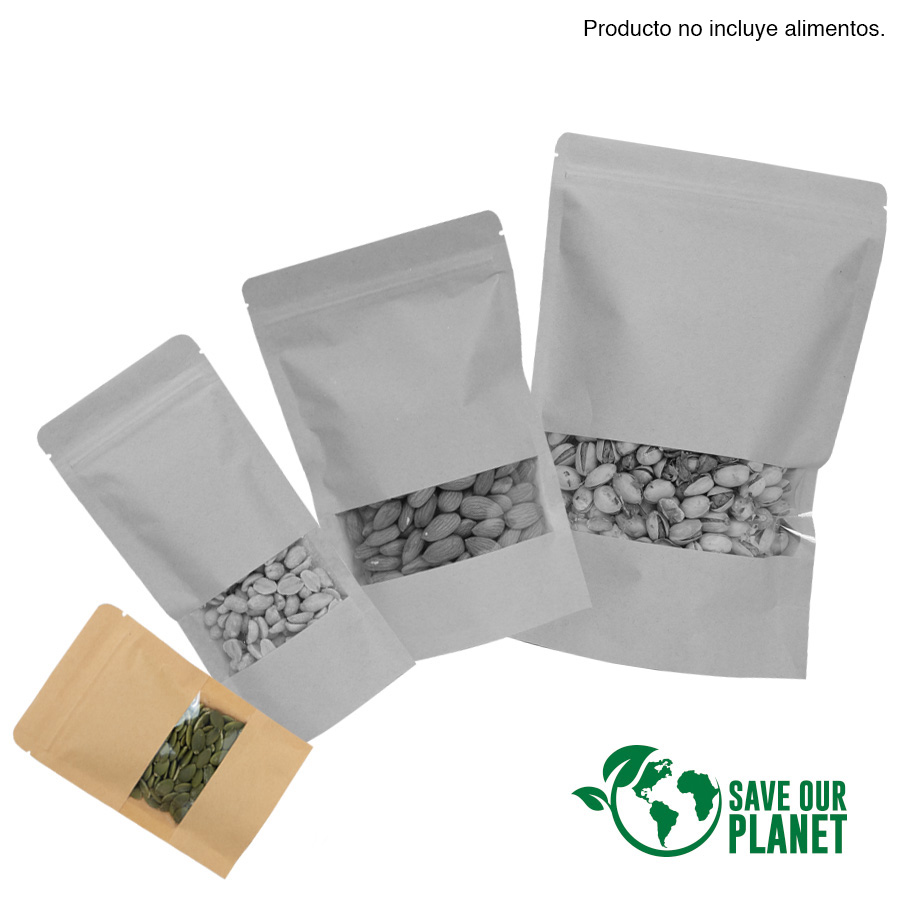 Bolsa doypack 80ml de papel kraft, para Alimentos