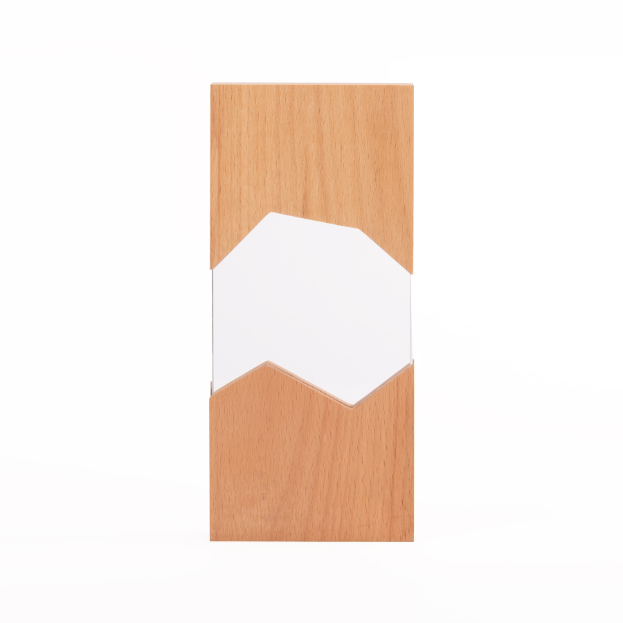 Trofeo Galvano de Madera y Cristal 