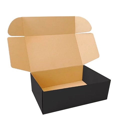 Caja de Cartón Autoarmable 40X30X10 Negra Lujo Extra Fuerte: 5 Kgs Max